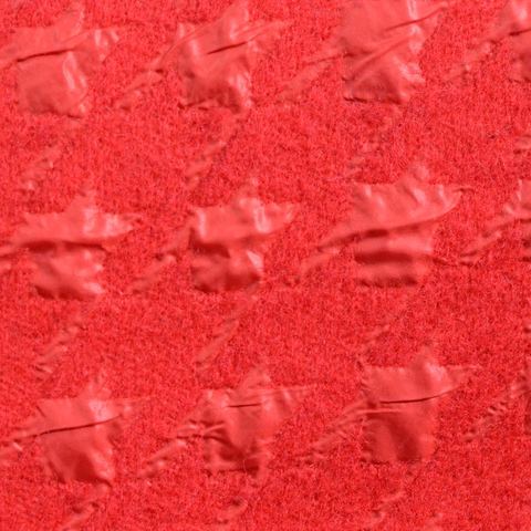 Red Abstract Jacquard, Poly-Wool