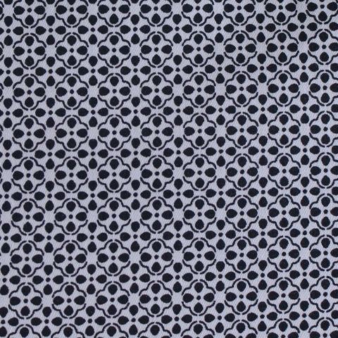 Black Geometric Twill, Cotton