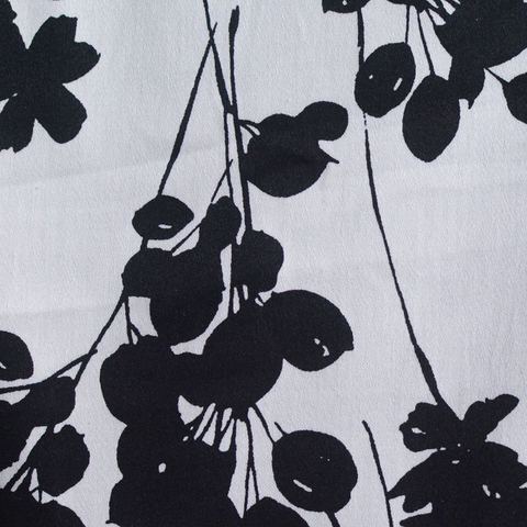 Bold Floral Cotton Stretch Sateen Fabric