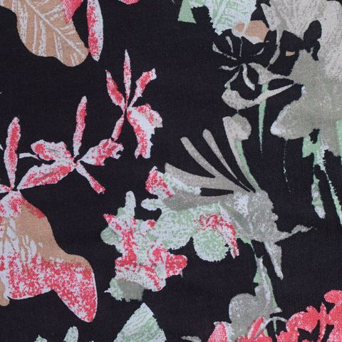 Red Bold-Floral Woven, Viscose
