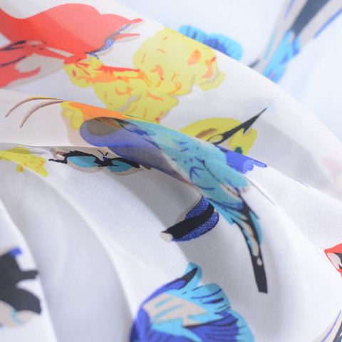 Animal Print 100% Polyester Chiffon Fabric