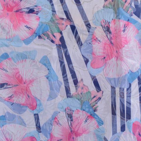 Bold Floral 100% Polyester Chiffon Fabric