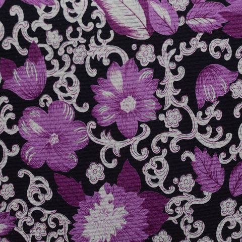 Bold Floral Viscose Stretch Mesh Fabric
