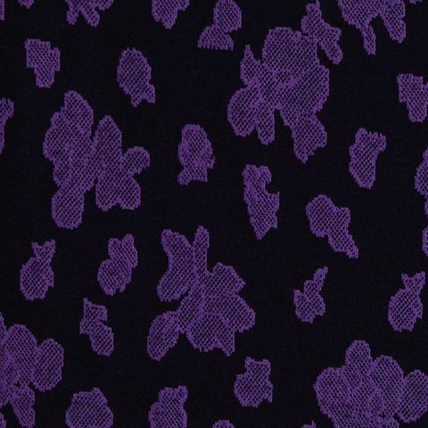 Bold Floral Cotton Polyester Stretch Knit Fabric