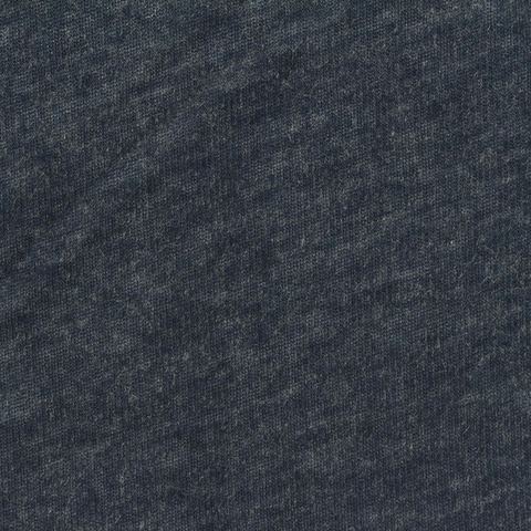 Dark Blue Heathered-Marl Rib Knit, Poly-Viscose