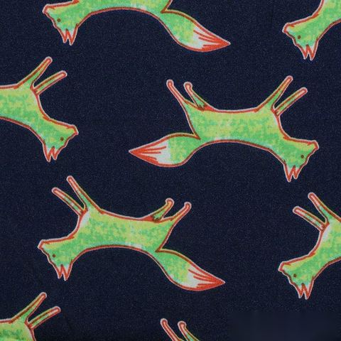 Green Foxes Chiffon, Polyester
