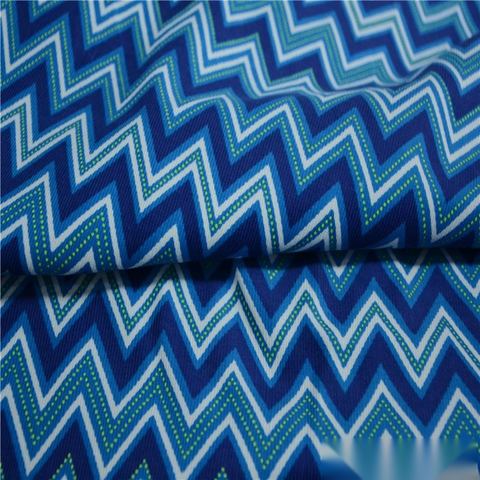 Blue Geometric Corduroy, Cotton
