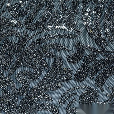 Navy Abstract Mesh, Polyester