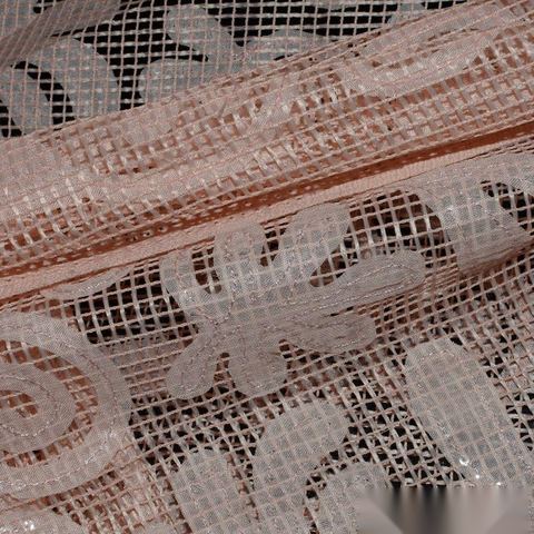 Light Pink Floral Chiffon, Polyester